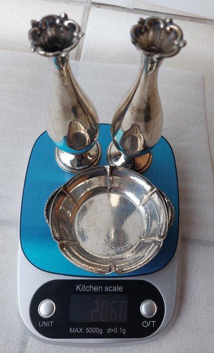 Tafelservies (4) - Zilver - 2x schaal, 2x vaas,zilver, Antiquités & Art, Antiquités | Argent & Or