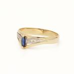 Bague - 18 carats Or blanc, Or jaune Saphir, Nieuw
