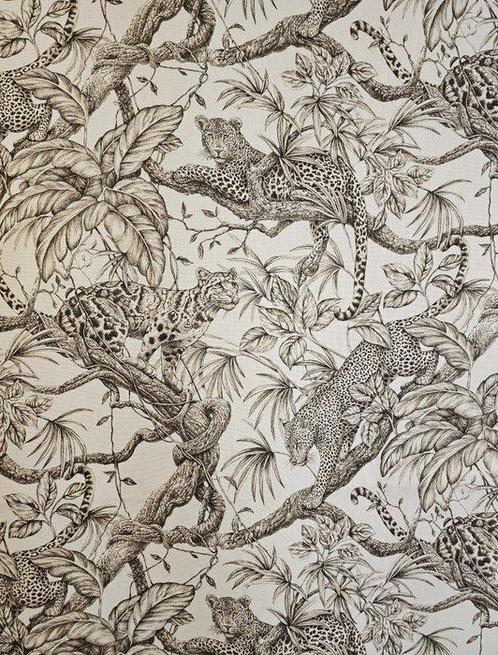 Nouveau ! Tissu exclusif Oriental avec Léopards dans la, Antiek en Kunst, Antiek | Tapijten, Tafelkleden en Textiel