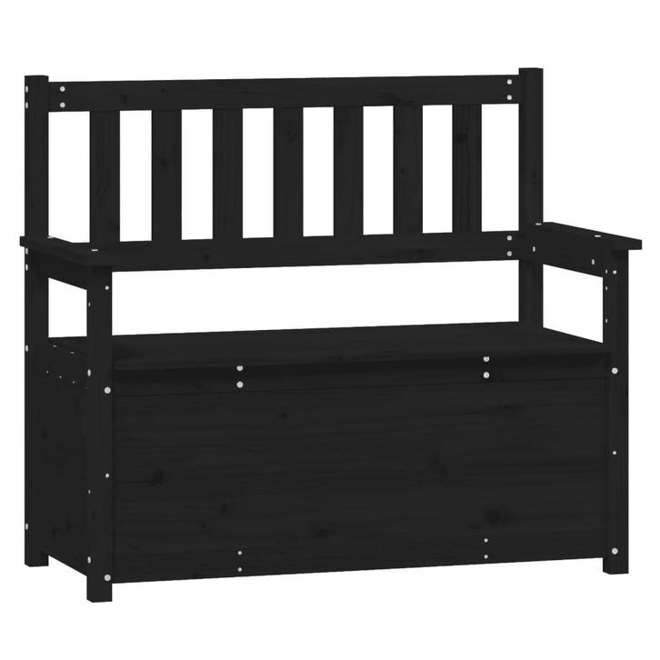 Grenen Bank Zwart 112cm | -64% | Tweede Kansje, Huis en Inrichting, Zetels | Zetels, Minder dan 150 cm, Minder dan 75 cm, Rechte bank