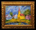 Marie Luisa Hlobilova (1946) - Jihoeská Náves (A Village in, Antiek en Kunst, Kunst | Schilderijen | Klassiek