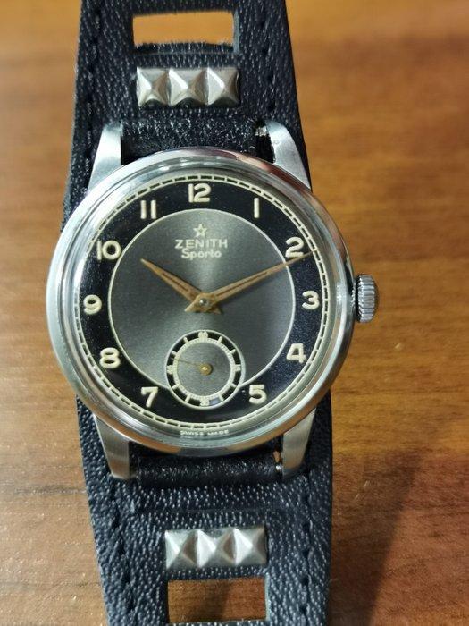 Zenith - Sporto - Zonder Minimumprijs - military dial -, Handtassen en Accessoires, Horloges | Antiek