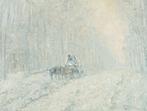 Jan Wingen (1874-1956) - Paard en wagen in winterlandschap
