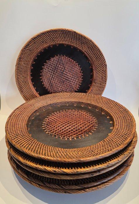 Flamant - Onderbord (6) - Rattan, Hout - Onderborden XL, Antiek en Kunst, Antiek | Meubels | Tafels