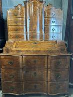 Secrétaire - Hout, Walnoot, Wortelnotenhout, Messing -