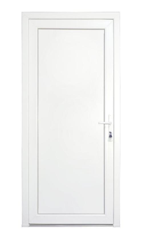 PVC Kunststof Deur wit volledig paneel 98x215 premium deur., Bricolage & Construction, Abris de chantier & Baraques de chantier