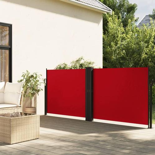 vidaXL Auvent latéral rétractable rouge 140x1200 cm, Jardin & Terrasse, Parasols, Neuf, Envoi