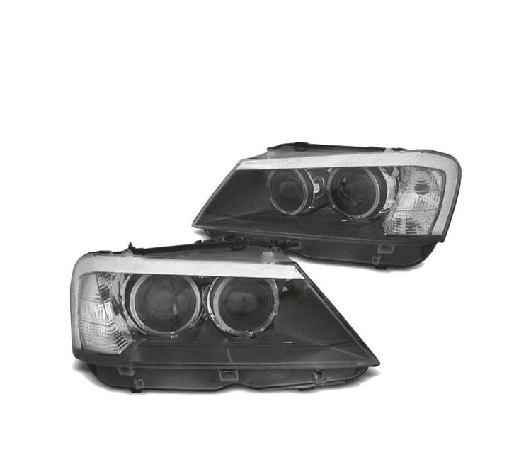 PHARES POUR BMW X3 F25 10-14 LED ANGEL EYES NOIR, Auto-onderdelen, Verlichting, Verzenden