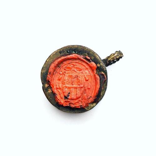 Reliekhouder - Textiel, Zilver - 1750-1800 - B. Fina van San, Antiek en Kunst, Kunst | Niet-Westerse kunst