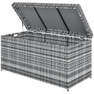 Opbergbox - Wicker - Waterdicht - UV-bestendig - Donkergrijs, Ophalen of Verzenden