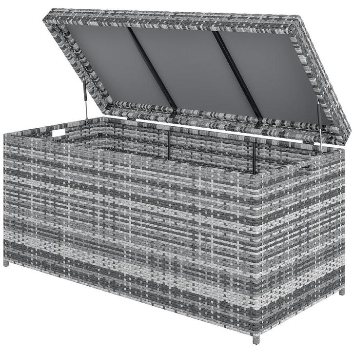 Opbergbox - Wicker - Waterdicht - UV-bestendig - Donkergrijs, Tuin en Terras, Bergingen en Tuinkasten, Nieuw, Ophalen of Verzenden