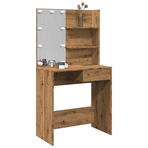 vidaXL Kaptafel met LED-verlichting 74,5x40x141 cm, Huis en Inrichting, Tafels | Kaptafels, Nieuw, Verzenden