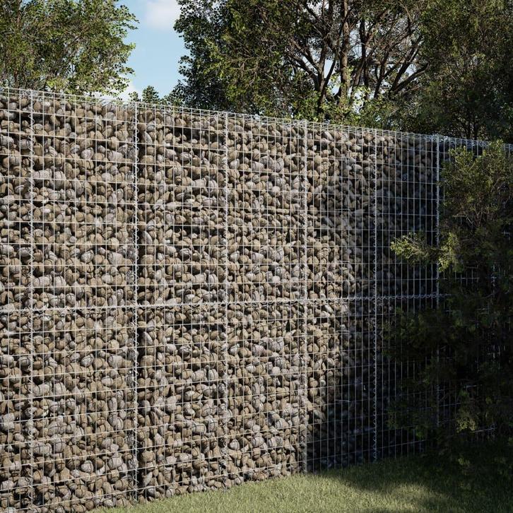 vidaXL Schanskorf 100x100x200 cm gegalvaniseerd ijzer, Tuin en Terras, Bloempotten, Nieuw, Verzenden