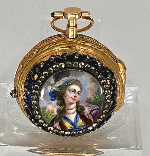fres Esquivillon & DeChoudens - 18Kt. Goldspindeluhr -, Handtassen en Accessoires, Horloges | Heren