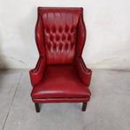 Fauteuil - Chesterfield bergère fauteuil - Hout, Leder, Antiek en Kunst, Curiosa en Brocante