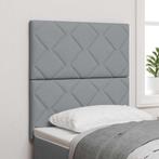 vidaXL Stoffen Hoofdbord Geometrisch Lichtgrijs 80 cm Stof, Huis en Inrichting, Verzenden, Nieuw