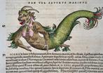 Conrad Gesner (1516-1565) - Sea Monster, Demon, folio with, Antiquités & Art