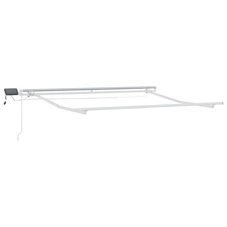 Handmatige Markies Wit 3m | Retour Deal, Tuin en Terras, Zonneschermen, 250 cm tot 450 cm, Nieuw, Overige typen, 300 cm of meer
