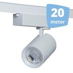 *TIP*  LED RAILVERLICHTING EOS WIT 20 SPOTS + 20M RAILS 20x, Ophalen of Verzenden