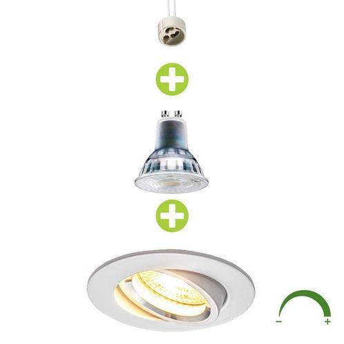 Dimbare LED Inbouwspot 5,5W | rond | 70mm | wit - Netstroom, Maison & Meubles, Lampes | Spots, Envoi