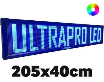 LED lichtkrant display 205x40cm - Outdoor LED reclame bord beschikbaar voor biedingen