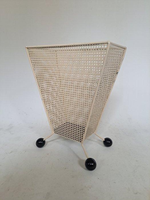 Paraplustandaard/rek - Metaal, Hout - Vintage geperforeerde, Antiek en Kunst, Kunst | Designobjecten