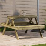 vidaXL Picknicktafel 105x134x75 cm geïmpregneerd grenenhout, Verzenden, Nieuw