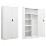 vidaXL Lockerkast 90x40x180 cm staal wit, Verzenden, Nieuw