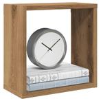 vidaXL Wandschappen kubus 4st 30x15x30cm bewerkt hout, Huis en Inrichting, Verzenden, Nieuw
