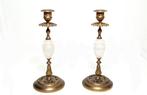 Kandelaar (2) - Brons, Onyx, Antiek en Kunst