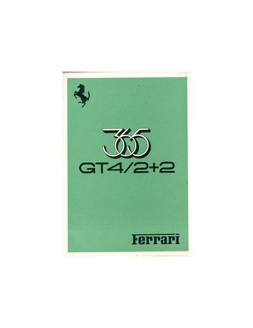 1973 FERRARI 365 GT4 / 2+2 INSTRUCTIEBOEKJE 75/73, Autos : Divers, Modes d'emploi & Notices d'utilisation