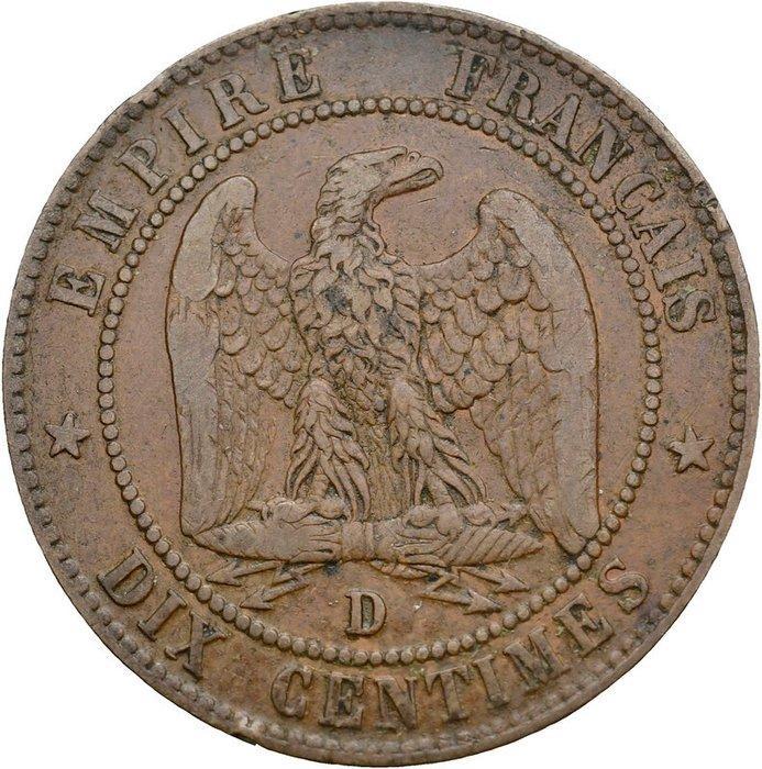 Frankrijk. Napoléon III. 10 Centimes 1856-D. Monnaie, Postzegels en Munten, Munten | Europa | Euromunten