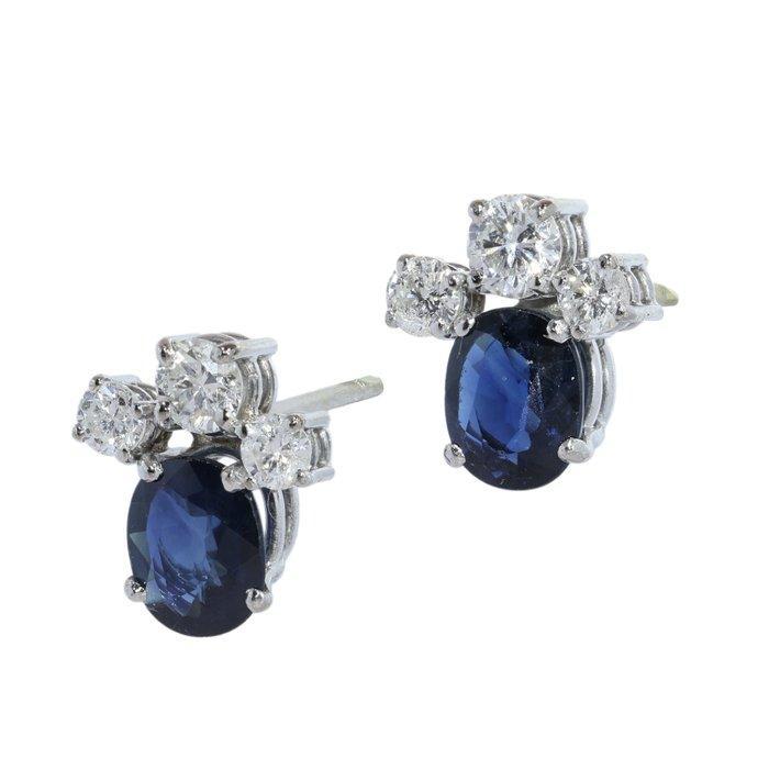 Zonder minimumprijs - Oorbellen - 18 karaat Witgoud -, Handtassen en Accessoires, Oorbellen