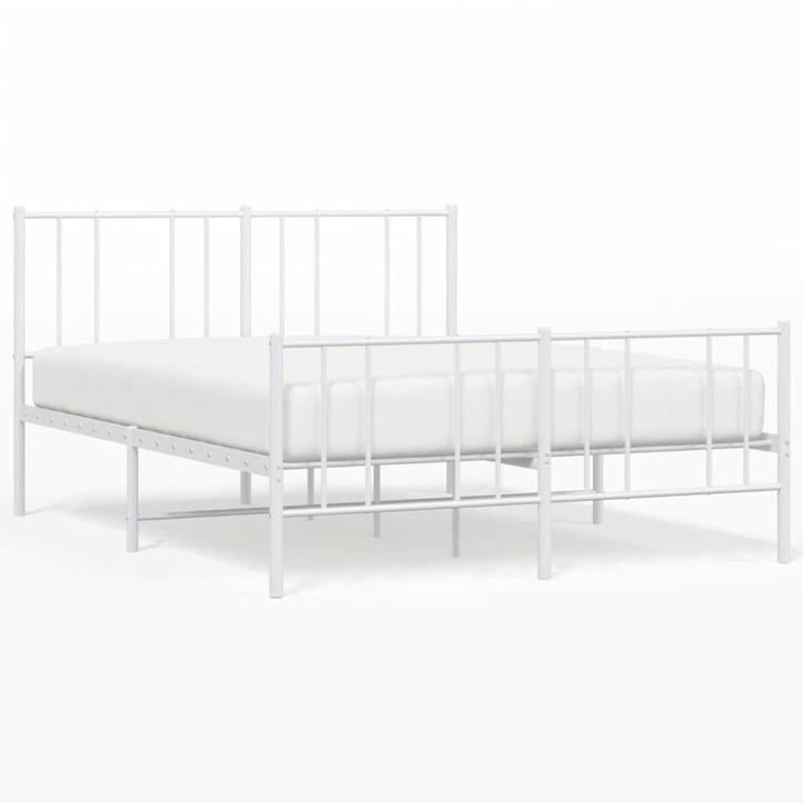 Bedframe Wit Metaal - Ruimtebesparend! Retour Deal!, Huis en Inrichting, Slaapkamer | Bedden, 140 cm, 190 cm of minder, Wit, Nieuw