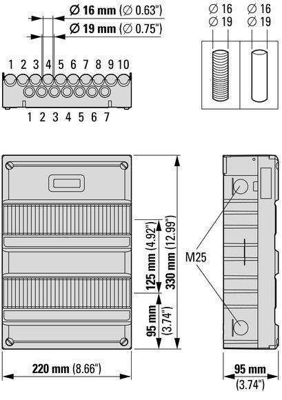 Eaton S55 Flex 3-Fase Verdeelbord 4 Groep - 1966031, Doe-het-zelf en Bouw, Elektriciteit en Kabels, Verzenden