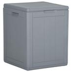 vidaXL Tuinbox 90 L PP rattan grijs, Tuin en Terras, Bergingen en Tuinkasten, Verzenden, Nieuw