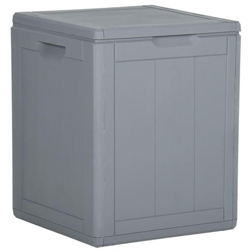 vidaXL Tuinbox 90 L PP rattan grijs, Tuin en Terras, Bergingen en Tuinkasten, Nieuw, Verzenden