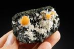 TOP MESOLITE met THOMSONITE en CALCITE voorbeeld van hoge, Verzamelen
