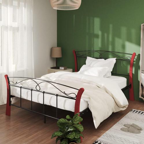 vidaXL Bedframe metaal zwart 120x200 cm, Huis en Inrichting, Slaapkamer | Bedden, Nieuw, Verzenden
