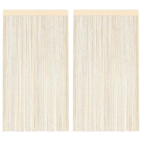 vidaXL Draadgordijnen 100x250 cm crème 2 st, Huis en Inrichting, Stoffering | Gordijnen en Lamellen, Nieuw, Verzenden