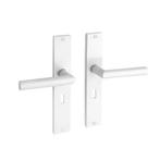 Ferro geveerd op schild sleutelgat 55mm wit - deurbeslag..., Ophalen of Verzenden, Nieuw, IJzer, Klink of Kruk