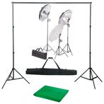 vidaXL Fotostudioset met verlichtingsset en achtergrond, Audio, Tv en Foto, Fotografie | Fotostudio en Toebehoren, Verzenden, Nieuw