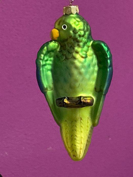 Kerstdecoratie Inge-Magic: 3 papagaaien, groene Aras, glas., Diversen, Kerst