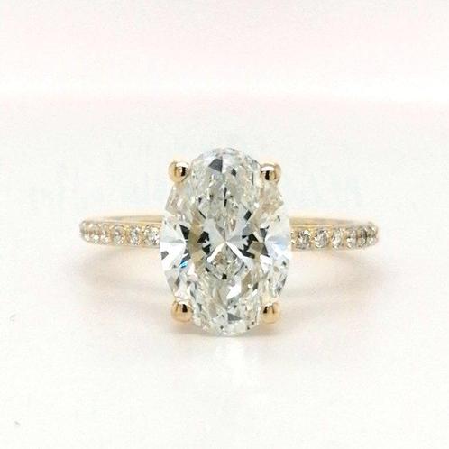 Zonder Minimumprijs - Ring - 18 karaat Geel goud -  4.28ct., Handtassen en Accessoires, Ringen