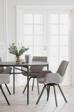 Houten eettafel zwart | rond | Skye | Rowico Home, Huis en Inrichting, Tafels | Eettafels, Verzenden, Rond, Nieuw, Scandinavisch