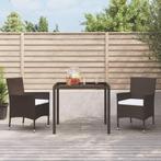 vidaXL Tuinstoelen met kussens 2 st bruin poly rattan, Verzenden, Nieuw
