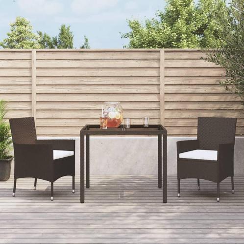 vidaXL Tuinstoelen met kussens 2 st bruin poly rattan, Tuin en Terras, Tuinstoelen, Nieuw, Verzenden