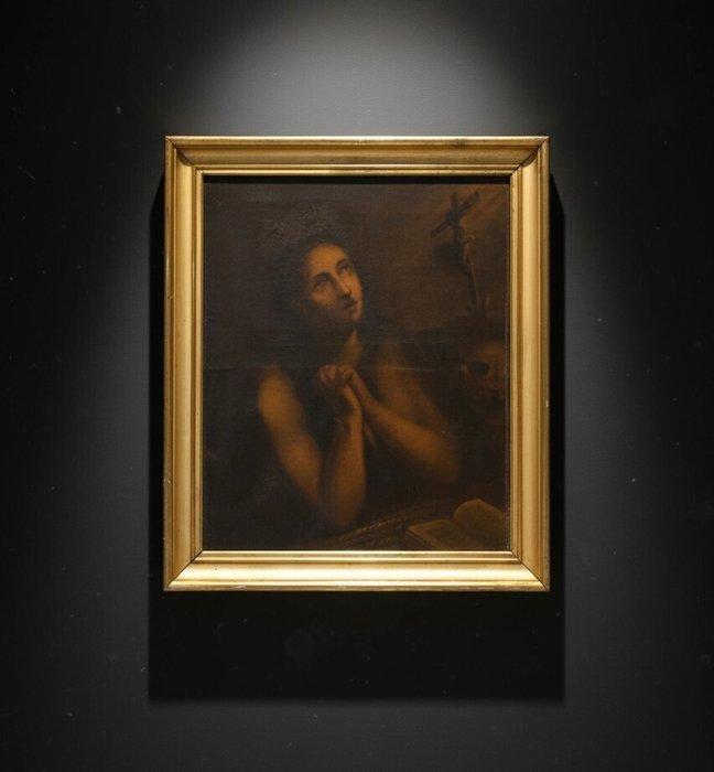 École Espagnole Ancienne (c. 1700) - Pénitence de Ste. Marie, Antiek en Kunst, Kunst | Schilderijen | Klassiek