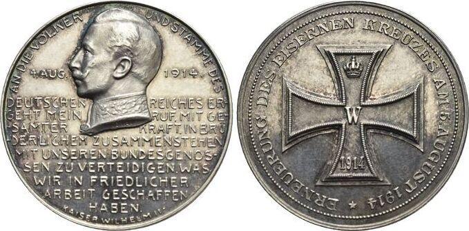 Ar-medaille 1914 Eerste wereldoorlog, Postzegels en Munten, Penningen en Medailles, Verzenden