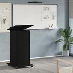 vidaXL Lectern Podium met Wielen Zwart Eiken Hout, Huis en Inrichting, Bureaus, Verzenden, Nieuw